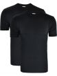 Palco Classic Basic T-Shirt με κλειστή λαιμόκοψη 2Τεμ. Μαύρο