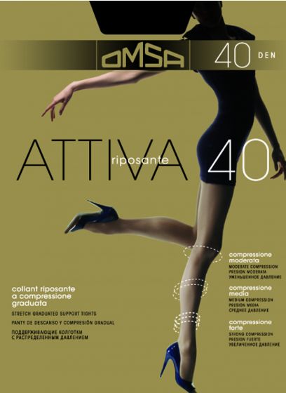Omsa Ελαστικό Kαλσόν Σύσφιξης Attiva 40den έως XXL
